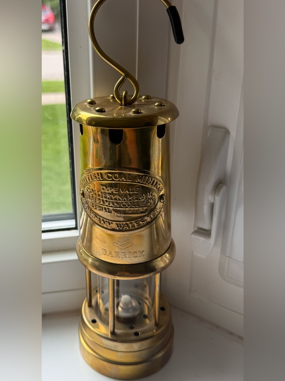 Barrick British Coal Mining Lamp Wales U.K Vintage Lantern Brass 10638 Antique